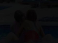 elegant pool masturbation of friends