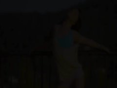 Killer seductive anal teasing on the balcony