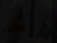 Top heavy blond chick masturbate with shower