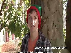 Homosexual gangbang cum orgy