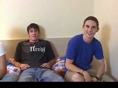 Great alluring hetero fellows jerking, banging gay video