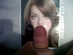 Emma Stone Cumshot Facial Tribute