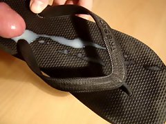 cum on flip flops