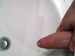 Cumming into the sink