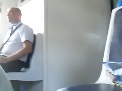 Flashing stockings in a train