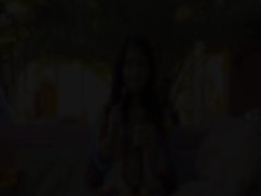 Overblown dark haired big titted glamour in HD