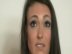 Stunning newbie girl screws her cunt on top of meaty prick