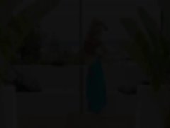 sleek light-haired showing lewd belly dancer