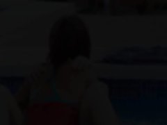 attractive pool masturbation of friends