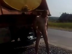 Roadside Nude Shower