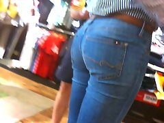 excellent sizzling teen naughty ass in jeans