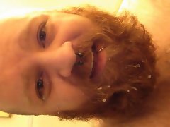 Accidental cum in beard
