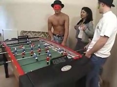 Chaps gang fuck a raunchy Arab hijab chick