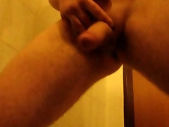 quick cum in bathroom