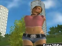 Sensual 3D cartoon hussy showing off her amazing body