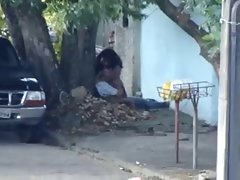 Amateur sex on street