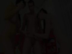 Shocking crazy threesome action games with cream