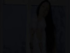 Killer blackhair chick in white heels