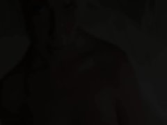 light-haired beautys Megan morning shower