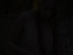 Fingers in soft vagina in the public