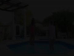 gentle pool masturbation of friends