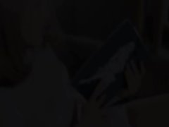 Slit lips opening and huge vibrating sex toy