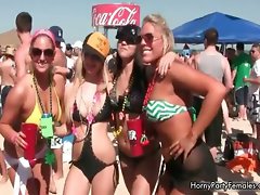 Attractive dark haired and blond randy chicks on bikini part6