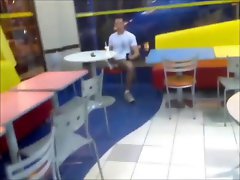 Public flashing in a busy McDonalds