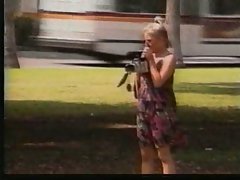 Handywoman in the park.