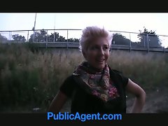 PublicAgent Blond lez accepts shaft for money