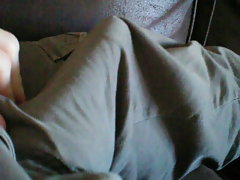 Self vid of me aroused on the sofa