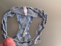 Blue Panty Cumshot 02