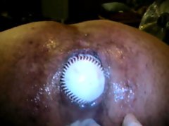 Plump Pig gets fist and Swallows Baseball huge hole