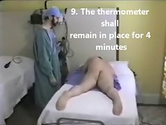 Instructions for butthole temperature taking