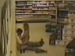 Amateur couple fuck on supermarket