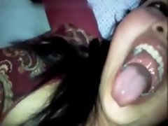 Latina loves to swallow a load