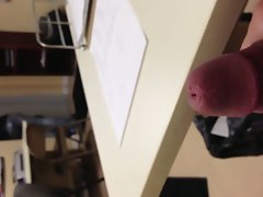Jerking off in front of receptionist