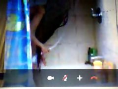 my Girlfriend taking shower with skype cam on....for me