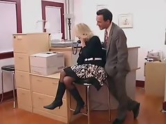 Office filthy bitch in glasses makes unbelievable sex partner