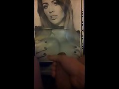 Holly Peers cum tribute 3 on her big sappy hooters