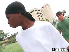 Filthy ghetto dude licks gay boner part2