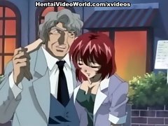 Elder man grinding an anime wench