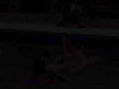 Vagina masturbation in the swimmingpool