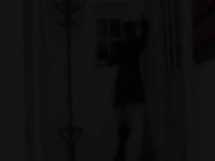 Peeing skinny witch fetish on floor