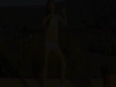 Killer stunning anal teasing on the balcony