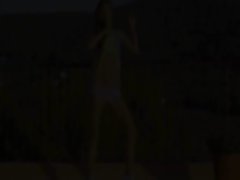 Killer stunning anal teasing on the balcony