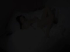 Chesty coed wow stripping on a bed