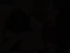 skeletal couple during night in motel