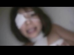 Bandaged Azumi Harusaki in brutal mouthfuck &_ deep throat