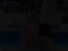 sleek pool masturbation of friends